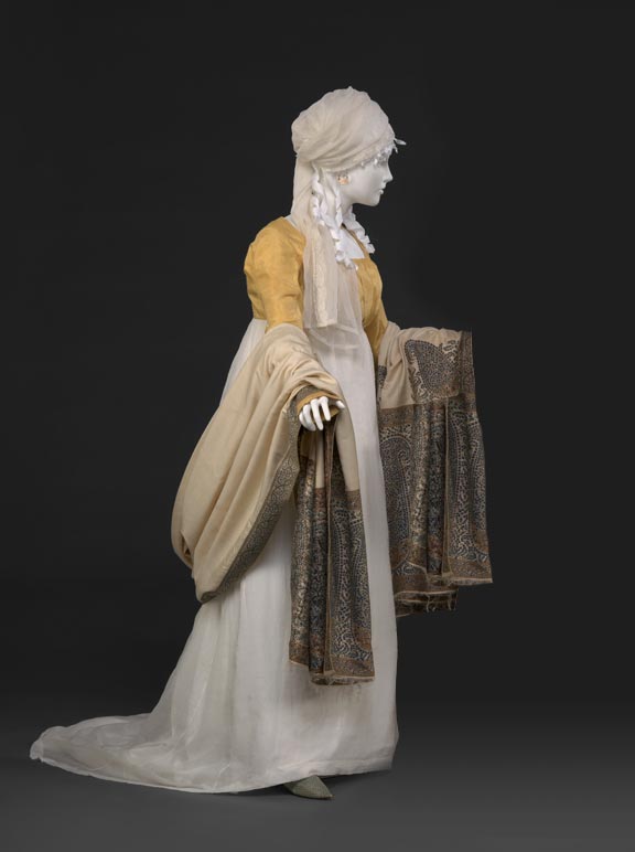 Muslin Dress and Yellow Spencer Jacket